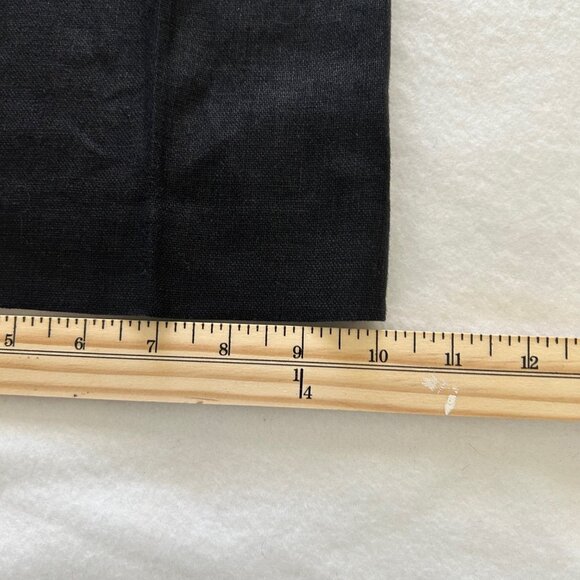 Talbots Heritage Pants Women’s Black Wide Leg Trousers Pure Irish Linen - Picture 9 of 9